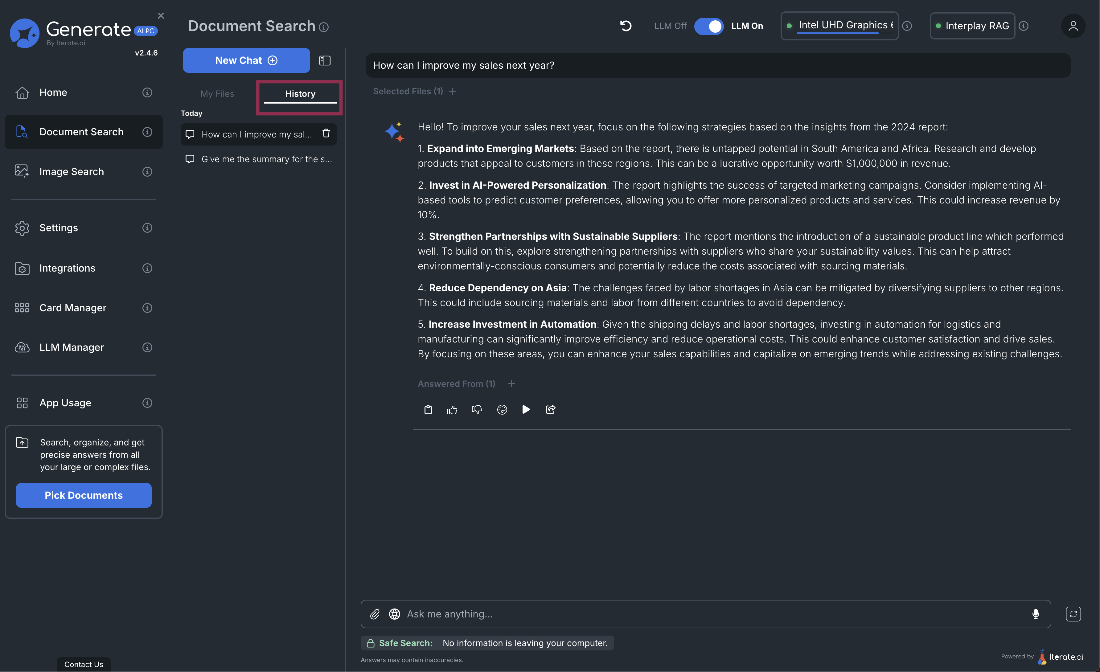 New Chat Button and Chat History
