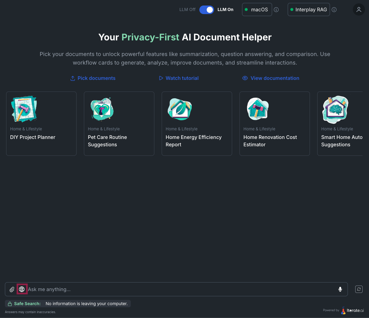 Interactive Tools Overview
