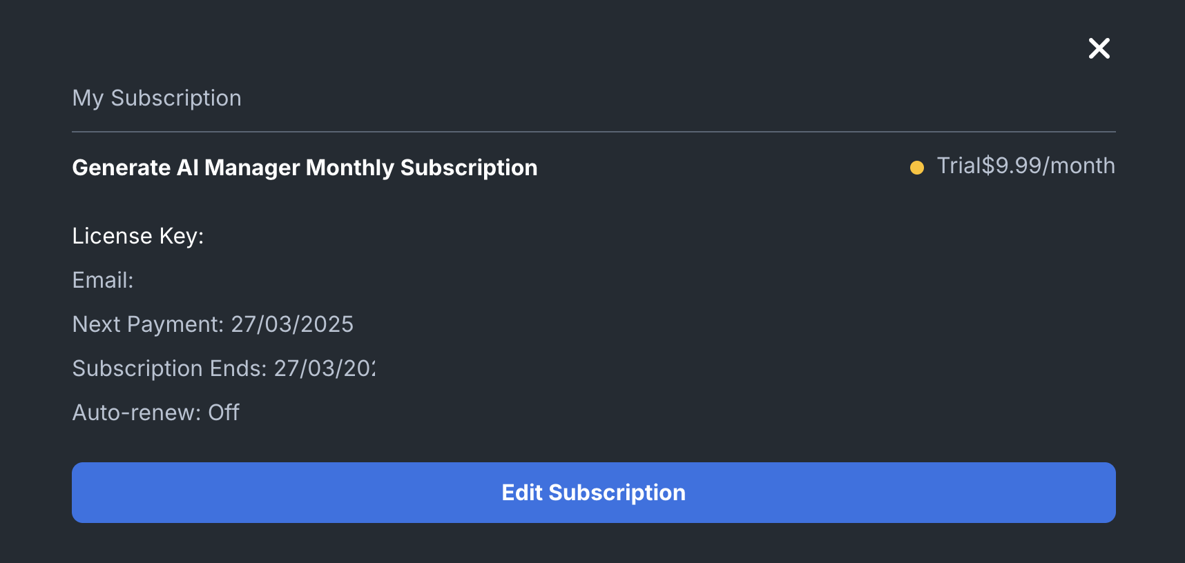 Subscription Overview