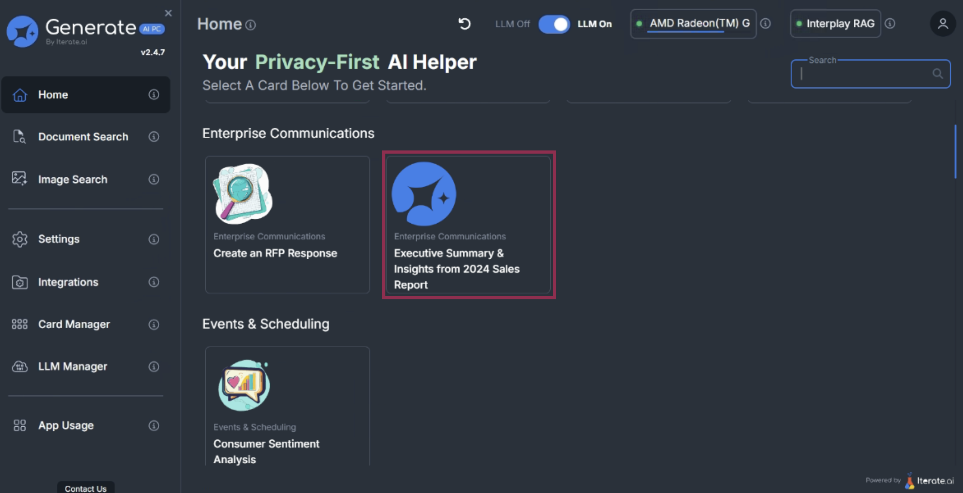Home Card View
