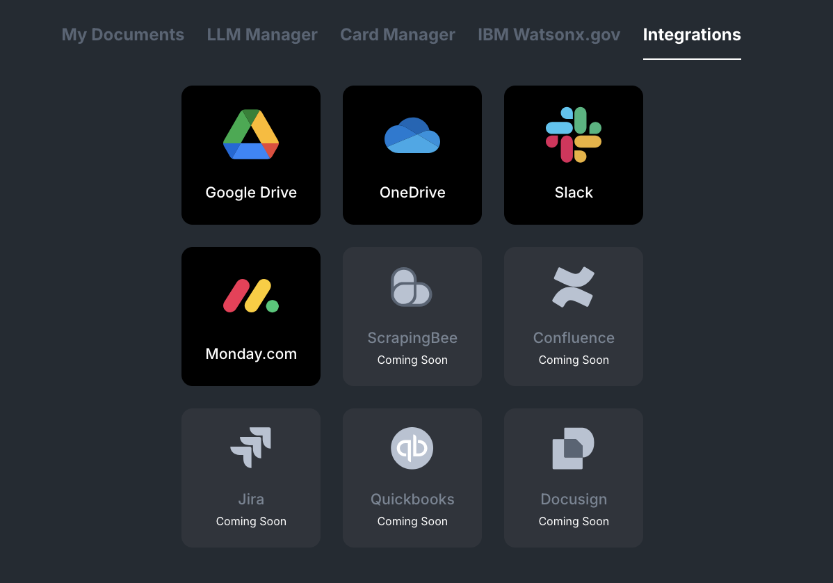 Integration connections